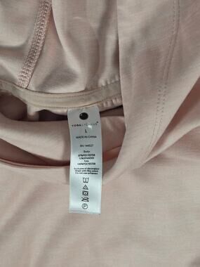 Yogalicious Blush Hooded Athletic Top Large Soft